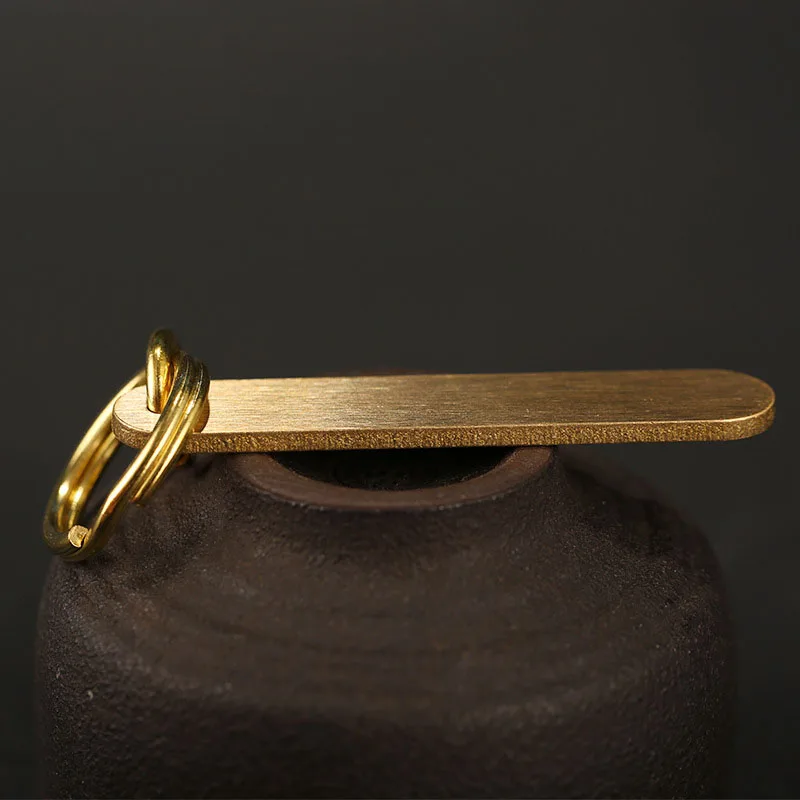 Brass Tag Key ring pendants (3)