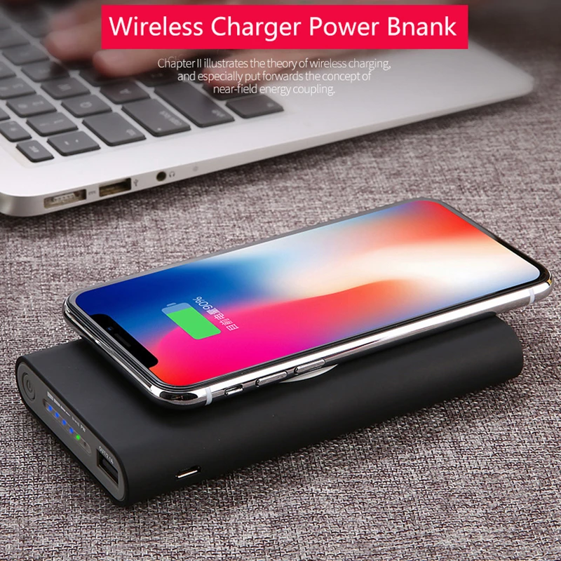 20000mAh Portable External Battery Power Bank Qi Wireless Charger For iPhone 11 Samsung Powerbank Mobile Phone Wireless Charger power bank charger