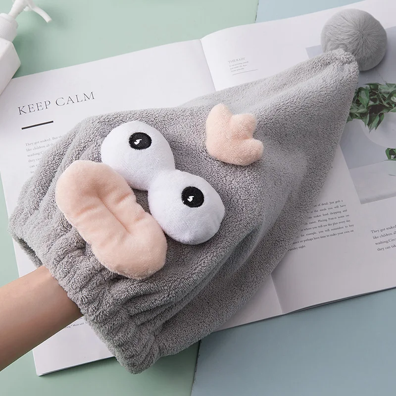 Microfiber Hair Turban Shower Cap Quickly Dry Hair Shower Hat Wrapped Towel Bathing Cap Bathroom Accessories 2