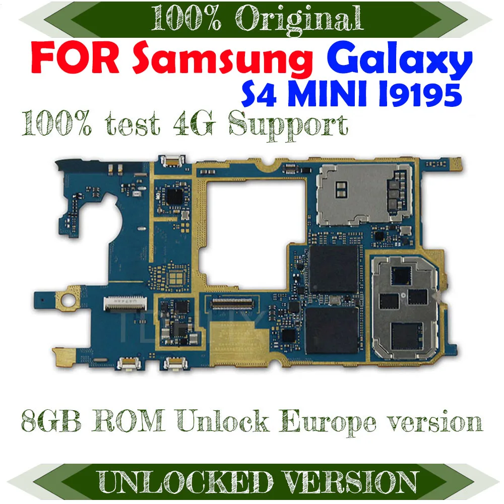 100% оригинальная разблокированная материнская плата для Samsung Galaxy S4 Mini i9195 хорошо