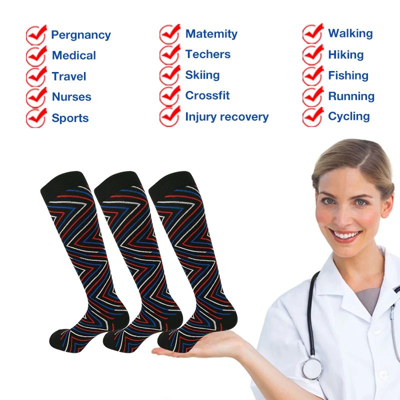 IDEALSLIM/3 пары компрессионных подошвенных носков; компрессионные чулки; гольфы