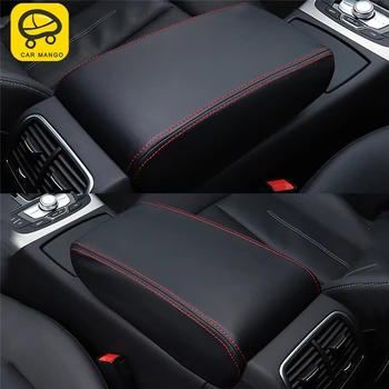 

CARMANGO For Audi A6 C7 2011-2019 Car Care Armrest Box Protector Cover Leather Mat Pad Cushion Interior Accessories
