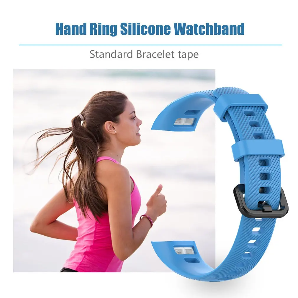 Силиконовый ремешок для huawei Honor Band 5 стандартная версия Смарт-Браслет спортивный сменный женский браслет