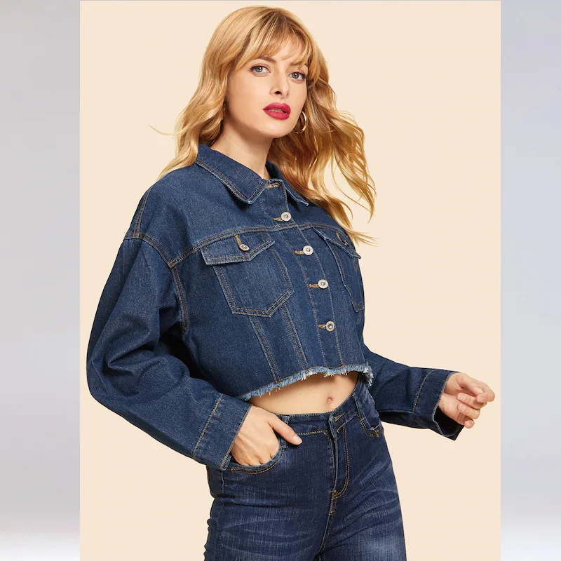 

Foreign Trade AliExpress Amazon Versatile Flash Loose Style Cowboy Short Jacket Women Factory Direct Cross Border Source Goods