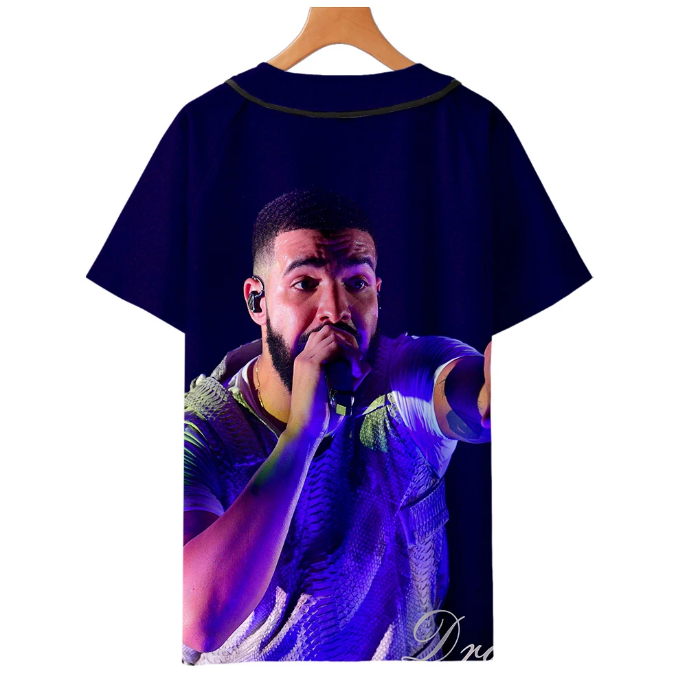 Drake And Rihanna Мужская гавайская рубашка Harajuku 3D печать летняя бейсбольная рубашка на пуговицах с коротким рукавом Японская уличная