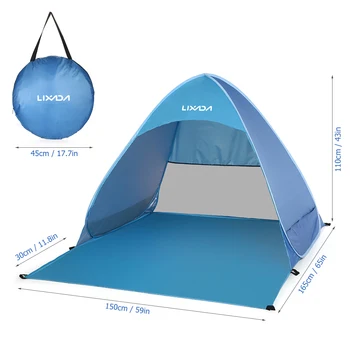 Automatic Instant Pop Up Tent Potable Beach Tent Lightweight Outdoor UV Protection Camping Fishing Tent Cabana Sun Shelter 2021 3