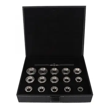 

Professional Watchmaker Watch Back Case Opener Repair Battery Replace Tool with 15 Dies Tool for Watchmaker BRL Watch Opener