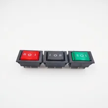 1Pcs/KCD4 rocker switch power switch 3 positions 6-pin electrical equipment with light switch 16A 250VAC / 20A 125VAC