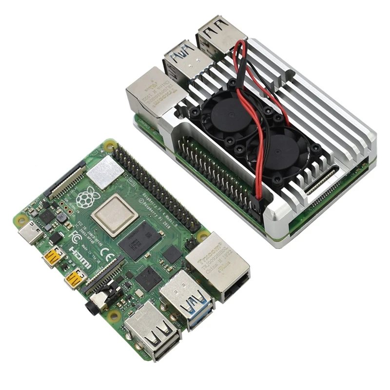 Для Raspberry Pi 4B 2G ram DIY Kit Поддержка 2,4/5,0 ГГц wifi Bluetooth 5,0 с защитным корпусом охлаждающий вентилятор