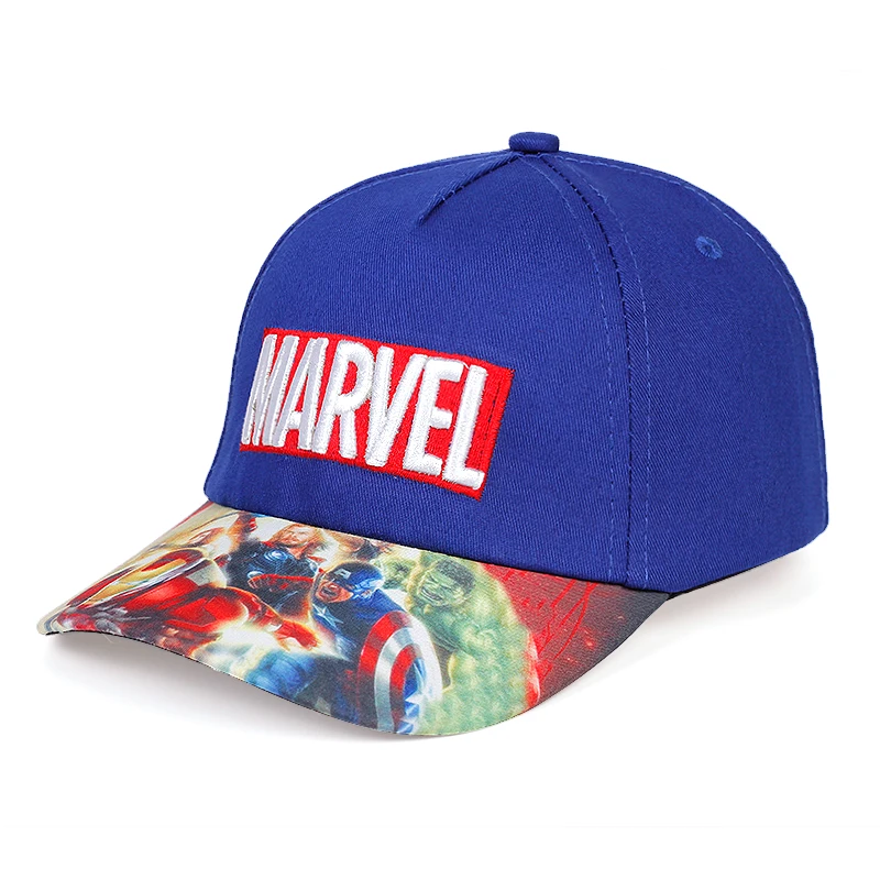 Летняя модная бейсбольная Кепка с вышивкой Marvel детская Регулируемая snapback милая