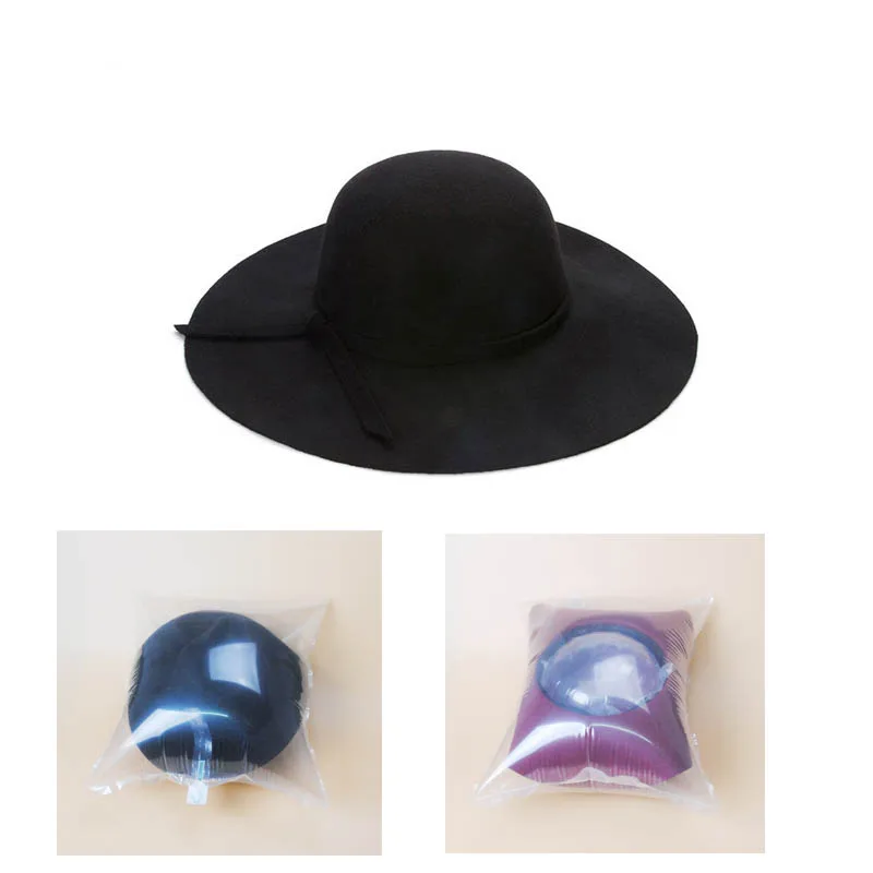 Chapeau Hot Sale Casual Fedora Cap Wide Brimmed Dome Hats High Quality Wool Floppy Womens Black Cloche Hat 6