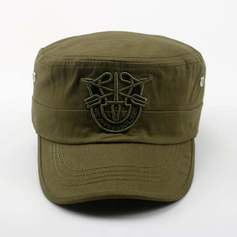 T-MAC New Arrival Military hats with Embroidered Adjusted baseball cap Flat top Hat for men and women Militaire gorra
