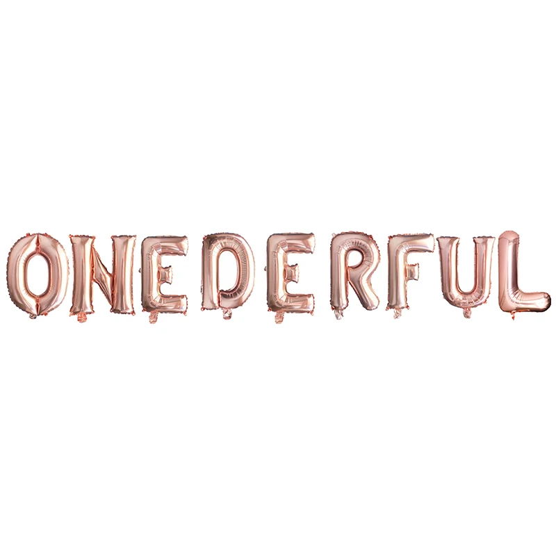 16 дюймовые воздушные шары с надписью ONEDERFUL золотые серебряные праздничные