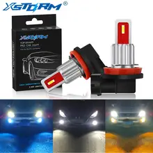 2 шт. H8 H11 светодиодные лампы 9005 HB3 9006 HB4 Led 1800LM CSP Автомобильные противотуманные фары дневное Вождение лампы Авто 12 в 24 в 6000 К белый желтый синий