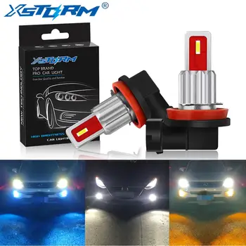

2Pcs H8 H11 Led Bulb 9005 HB3 9006 HB4 Led 1800LM CSP Car Fog Lights Day Driving Lamp Auto 12V 24V 6000K White Yellow Blue