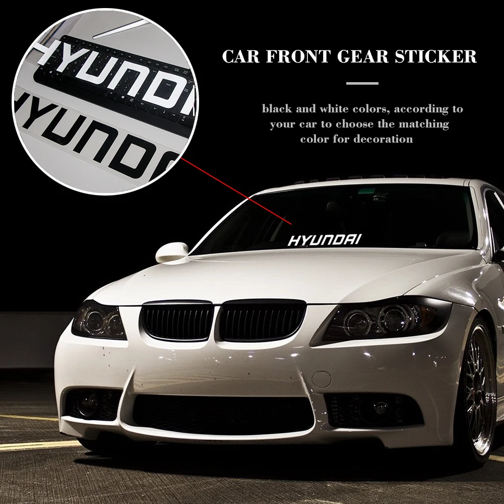 

Car Stickers Reflective Stickers Vinyl Decals Car Styling Self Adhesive Emblem For Hyundai Santa Fe Sonata Solaris Azera Creta I
