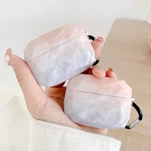 

Marble Cover For Case Anti-fall funda For 3 2 Case Soft Accessories Wireless Earphone With Keyring