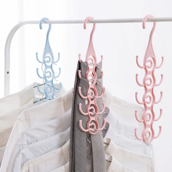

Household 10 Hook Multi-function Hooks Tie Scarves Bag Hook Multi-function Storage Racks Wardrobe Racks Belt Rack Hangers
