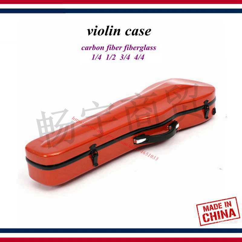 

violin case bag violin accessories orange Violin box carbon fiber fiberglass backpack 1/4 1/2 4/4 3/4 violin parts