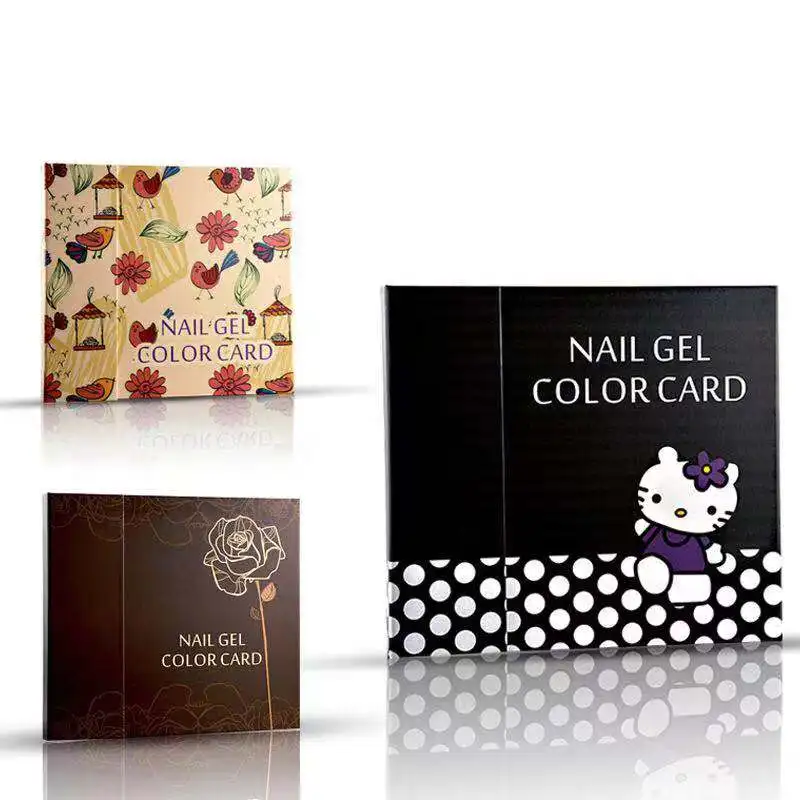 

Nail Display Book with Tips 120 Colors Embedded Gel Polish Colour Chart Salon Color Chart Display Card & False Nail