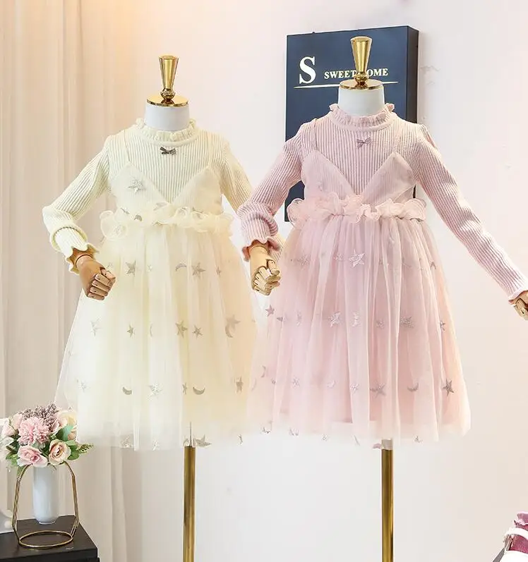 Праздничное платье для девочек на день рождения; сетчатые платья принцессы; Размеры 110-150 см; одежда для детей; Новое поступление года