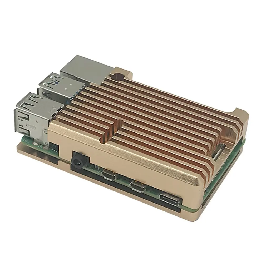Для Raspberry Pi 4 Модель B алюминиевый бронированный чехол алюминиевый корпус Золотая запасная ручка запчасти