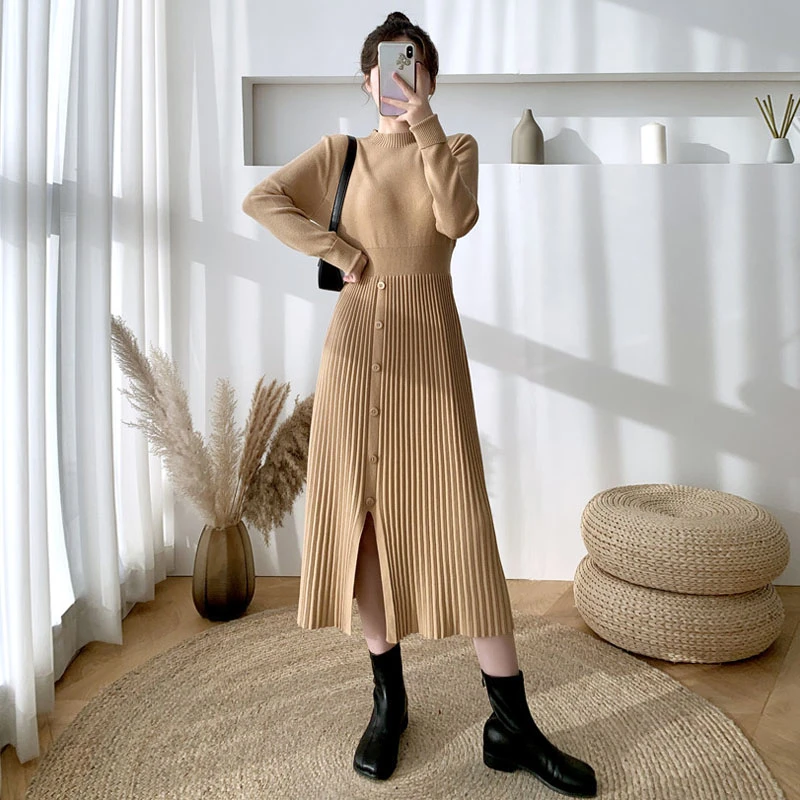 mid calf sweater dress