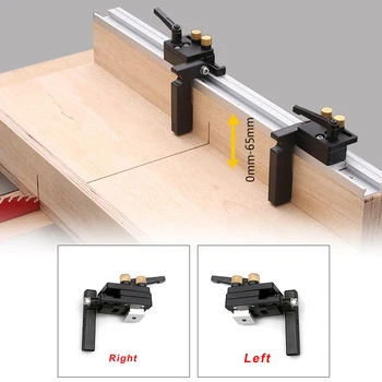 

1Pcs Aluminum Alloy T-Track Woodworking Tool T-slot Miter Track Limiter Left/Right Install Planer Table