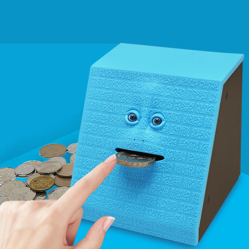  Face Money Eating Box Automatic Saving Bank Chewing Bank Box Intelligent Sensor Eating Money Box Cr