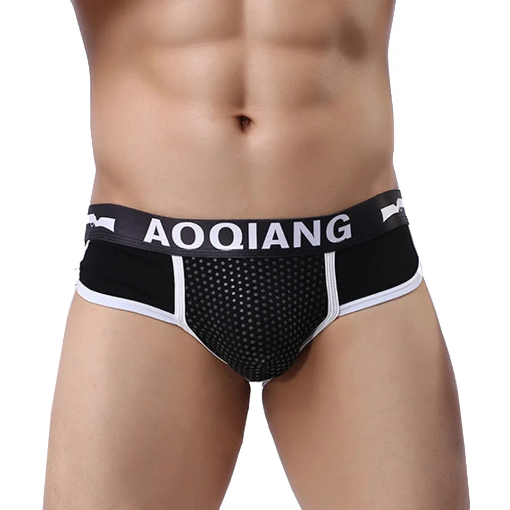 

Fashion Men's underwear Briefs Shorts Soft CottonMesh Breathable Underwear Bulge Pouch Underpants ropa interior hombre new