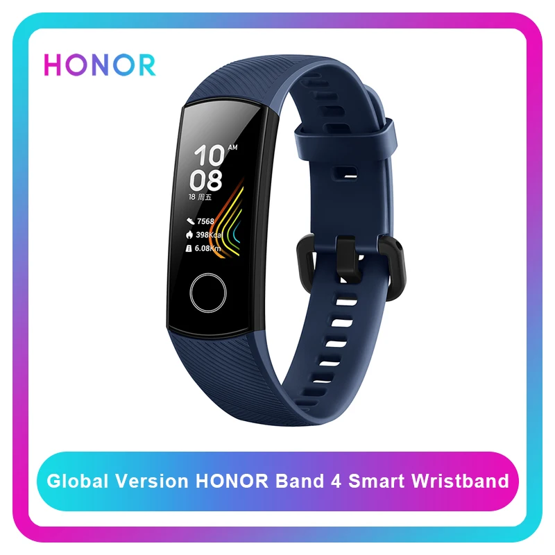 Оригинальный смарт-браслет Honor Band 4 Blue глобальная версия носимые устройства для