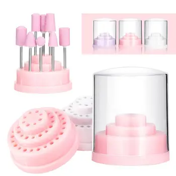 

48 Holes Nail Art Drill Bit Box Holder Sanding Head Display Stand Storage Rack