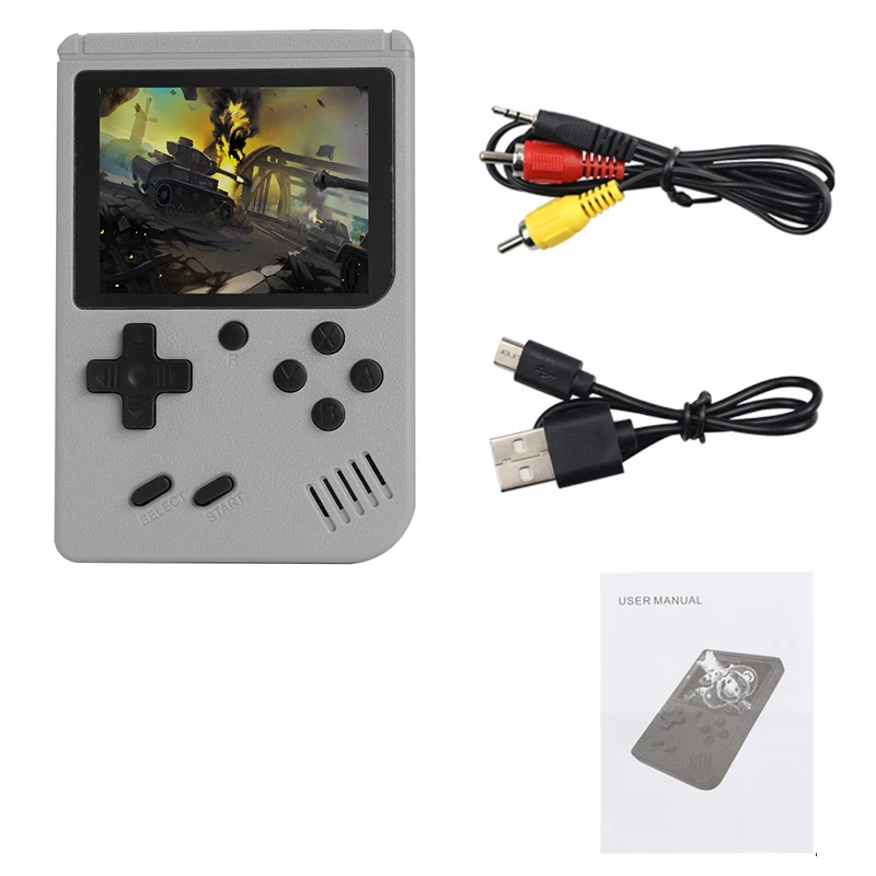 Retro Console Double Handheld Game Player Battery 3.0 Inch LCD Built-in 400 Video Games Gift for Kids Classic Videoconsolas 