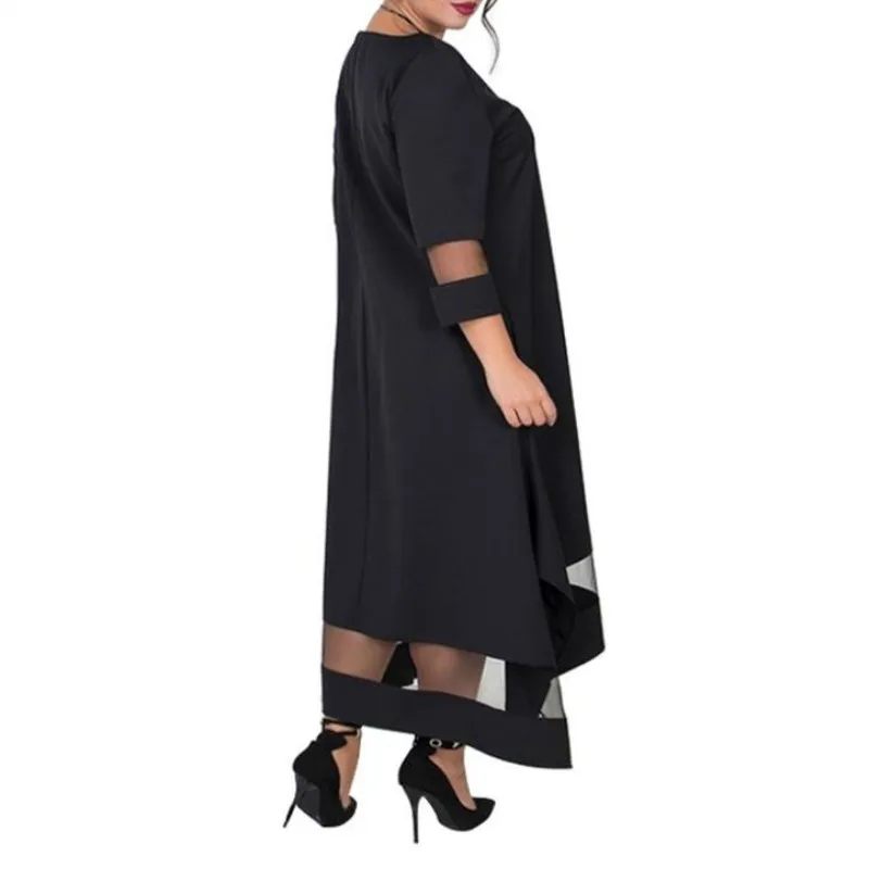 Плюс размер 5XL 6XL2019 Новое весенне-летнее платье Сетчатое элегантное женское платье большого размера Длинное Макси платье вечернее платье vestidos