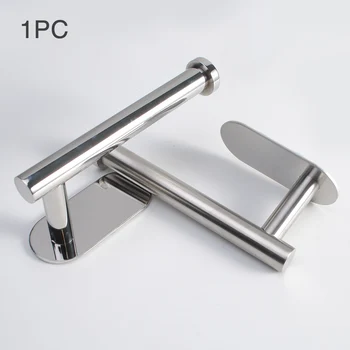 

Toilet Brushed Nickel Tissue Wall Mount Roll Stainless Steel Bathroom Hanger Adhesive Paper Holder Chrome Shelf