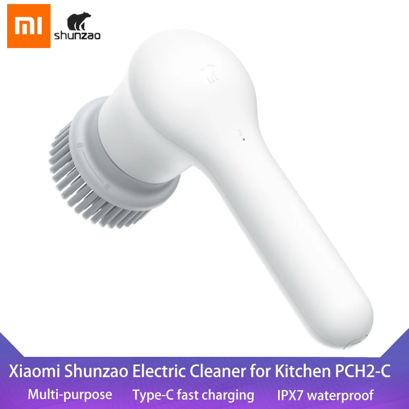 US $49.50 Xiaomi Shunzao Ipx7 Wireless Handheld Electric Cleaner Scrubber Cleaning Brush Tool Rechargeable For Car Home Kicthen Car Washer