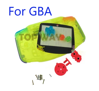 

Dreamy Full Set Housing Shell W/ Color Rubber Pads Button Screen Lens Stick Label Screws for Game Boy Advance GBA Console