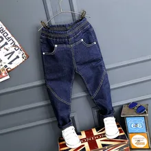 Зима корейский стиль мужчины и женщины стиль сплошной цвет толстые джинсы 6856