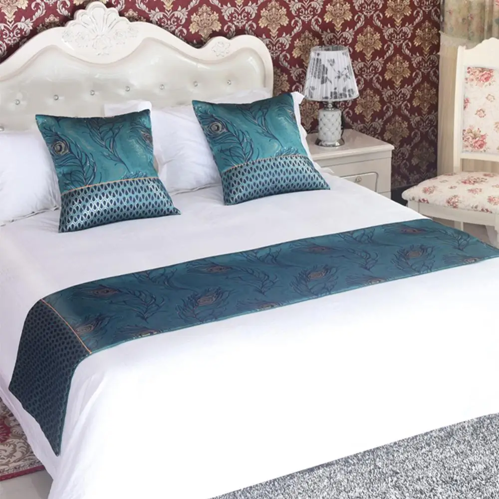 

Luxury Bed Runner Set Hotel Floral Home Decorations