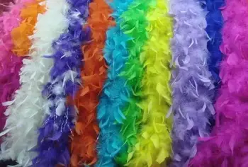 

17colors 40g/ 80g 1pcs/lot 200cm(79") Turkey Feather Strip for Wedding Marabou Feather Boa