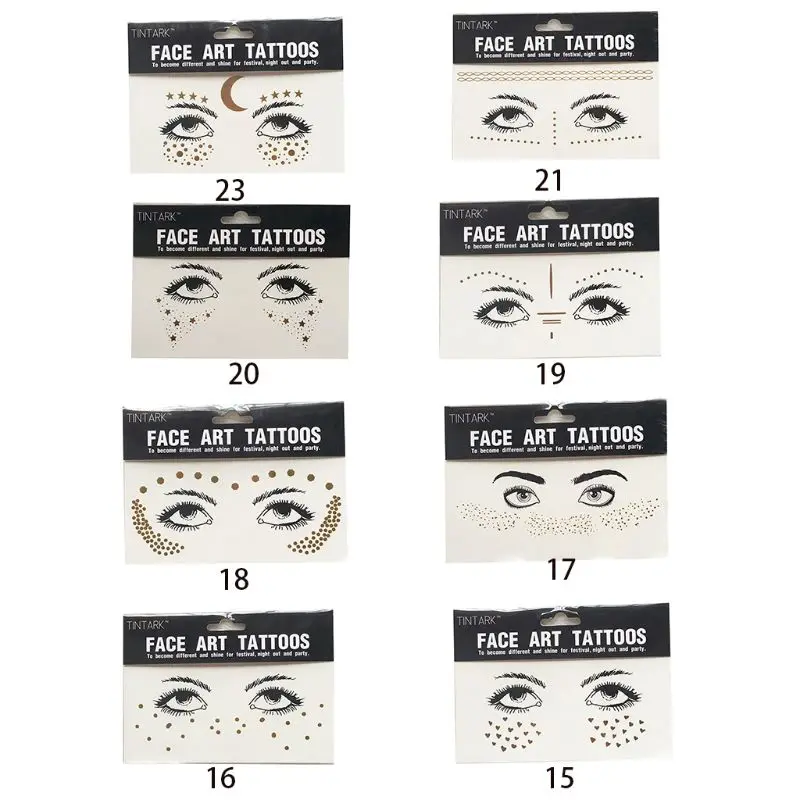 

Beauty Temporary Body Art Golden Face Tattoo Stickers Bronzing Freckles