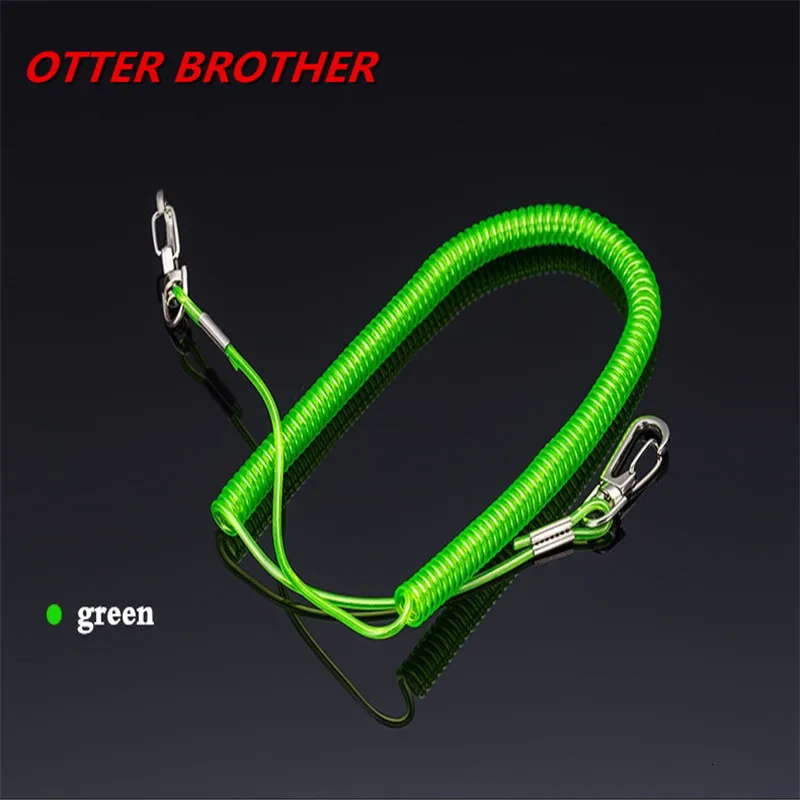 Fishing Tackle Accessories Fishing Security Rope 3M 1PCS Fishing Coiled Lanyard Safety Rope Set Wire Steel Inside Attached Tool