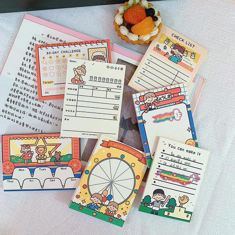 School Students Checklist Planner Memo Pads Kawaii Cartoon Kids Notepads for Girl 10pcs/lot School Students Checklist Planner Memo Pads Kawaii Cartoon Kids Notepads for Girl 10pcs/lot