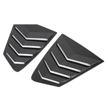 

Car Carbon Fiber Rear Tail Louvers Vent Window Shutters Windshield Sunshade Cover Trim Accessories Fit for 2020 Mazda 3