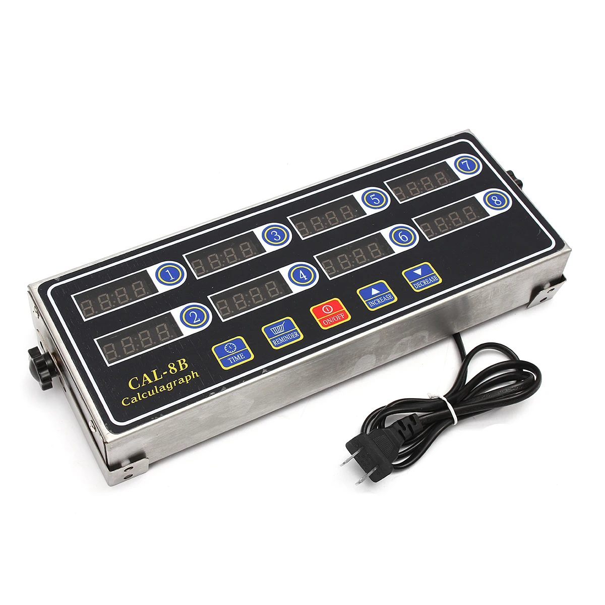Jiguoor 3 Stage Reminder Timer Switch Portable Smart Power Socket 8 Channel Digital Timer CAL-8B Basket Shaking Timing Timer