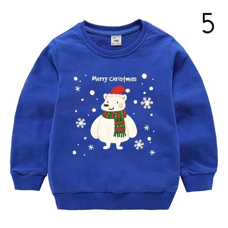 INPEPNOW Christmas Children's Sweatshirt for Girls Sweat Shirt Cotton Child Sweatshirt for Boys Baby Kids Hoodies Teens Clothes - Цвет: 5