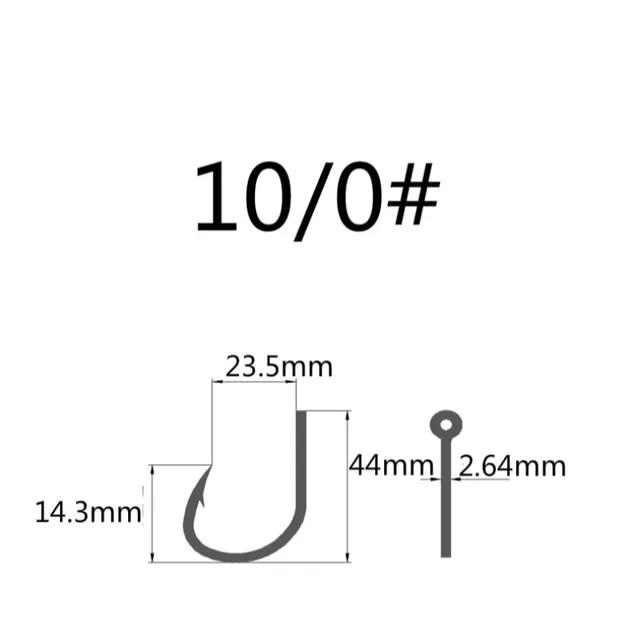 50pcs Mustad Hooks Jig Bait Deep Ocean  10827np# 4X Strong  Barbed Fishhook  Pesca Anzol Iron Board K