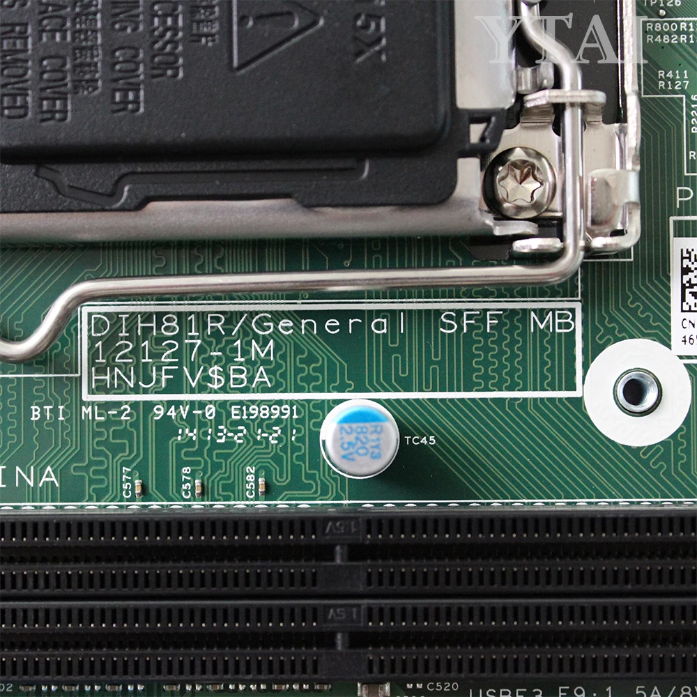 YTAI для Dell 3647 рабочего Материнская плата H81 CN-02YRK5 12127-1M USB3.0 LGA1150 тест неповрежденным