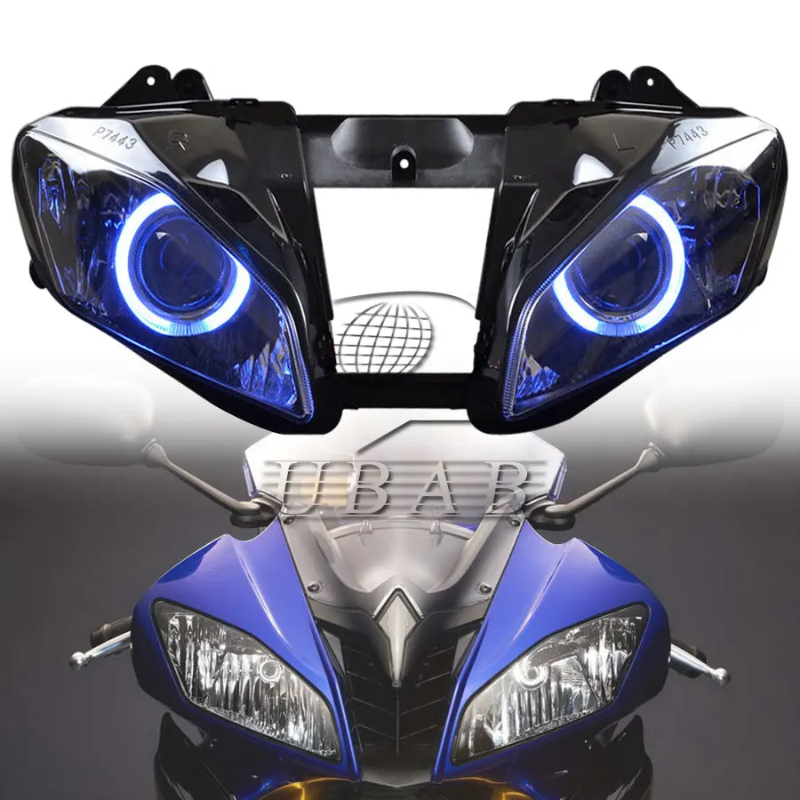 Fully Assembled Demon Angel Eye Headlight Projector For Yamaha YZF R6 2008-2015 