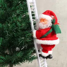 1 шт. Электрический альпинистский Санта-Клаус, Рождественская фигурка, украшение, подарок для ребенка, рождественский подарок